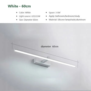 LED Bathroom Mirror Light – Waterproof Wall Lamp for Makeup Vanity in White/Black