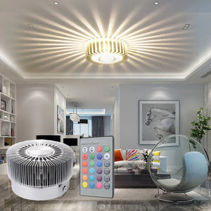 Sunflower LED Wall Lamp RGB Projection Corridor Indoor Creative Light 3W