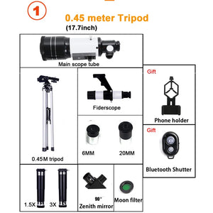 Professional Astronomical Telescope 150X Zoom F30070 HD Moon Viewing Beginner Stargazing