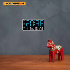 Giant Digital Wall Clock with Temperature Date Time Smart Home LED Display