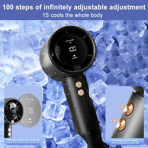 Portable Handheld Fan 100-Speed Turbo Mini Cooling Fan