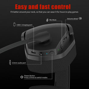 Dual Wireless Gaming Headset with Mic ANC for PS5 PC Mobile Switch