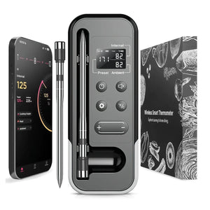 Smart Bluetooth BBQ Meat Thermometer Wireless Probe Grill Oven Alarm