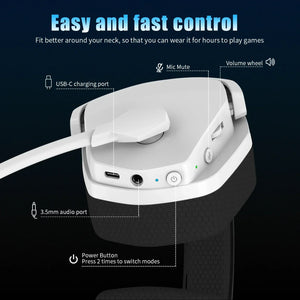 NUBWO G06 Wireless Gaming Headset Bluetooth 5.3 PS5 PC Noise Cancelling