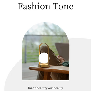 Portable Metal Table Lamp Rechargeable Dimmable 3 Color LED Bedside Desk Light