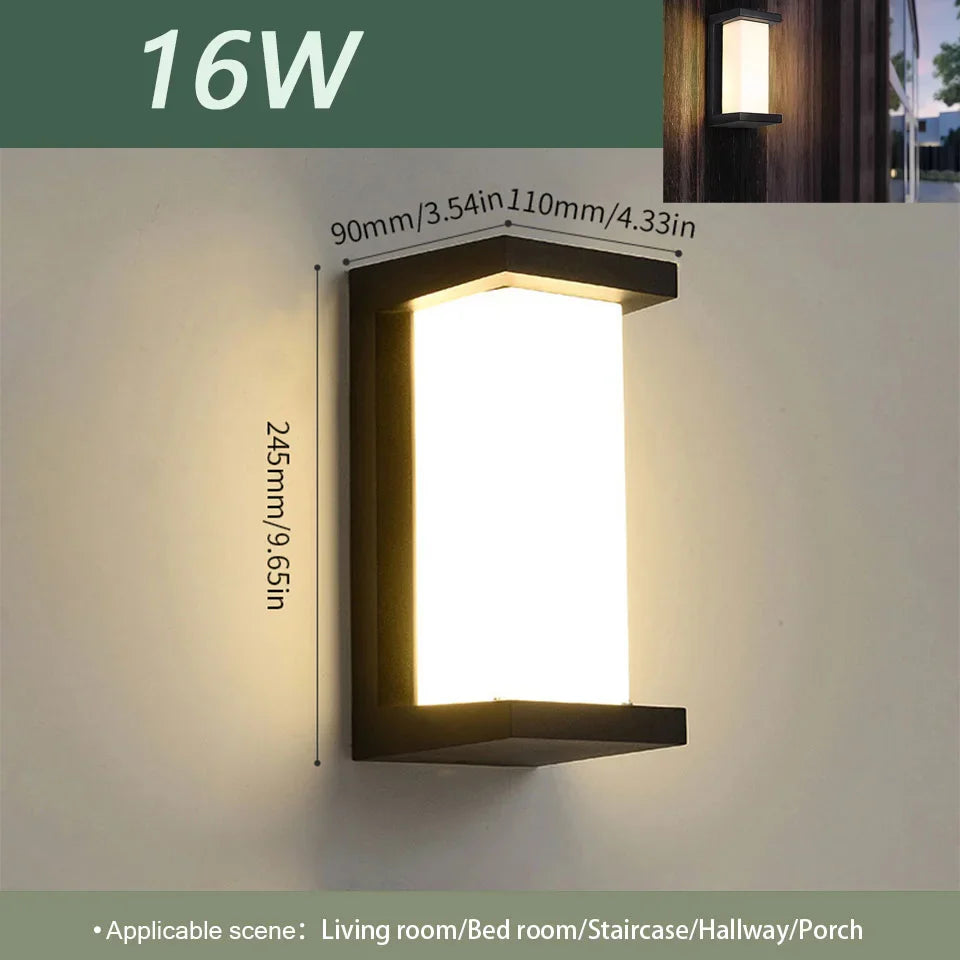 LED Outdoor Wall Light – IP66 Waterproof Motion Sensor Lamp for Porch & Garden