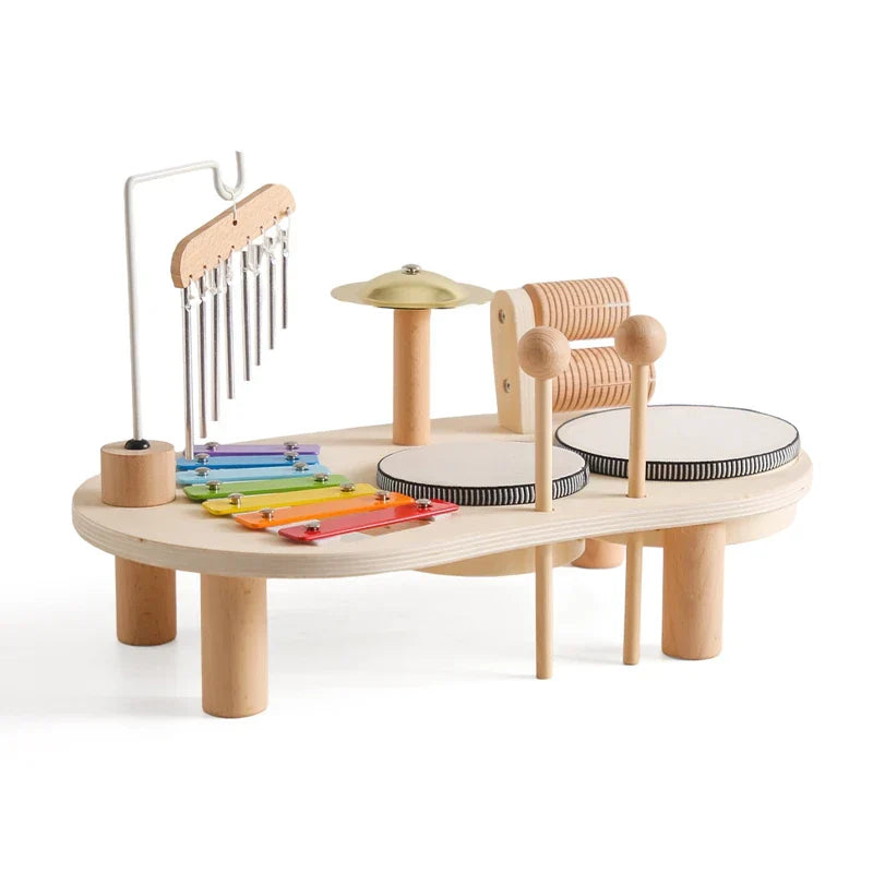 Montessori Baby Music Table Wooden Xylophone Educational Toy Gift