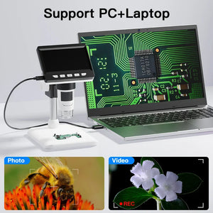 4.3 Inch IPS USB Digital Microscope 1000X Coin Soldering Repair Camera