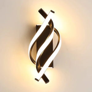 Curved Spiral LED Wall Lamp – Modern Light Fixture for Bedroom, Living Room, Hall