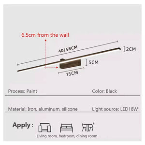 LED Bathroom Mirror Light – Waterproof Wall Lamp for Makeup Vanity in White/Black