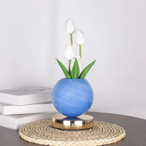 Tulip LED Night Light USB Rechargeable Desk Table Lamp for Bedroom & Holiday Decor