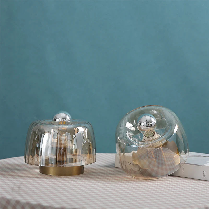 LED Bauhaus Glass Wall Lamp Nordic Retro Modern Living Room Hallway Light