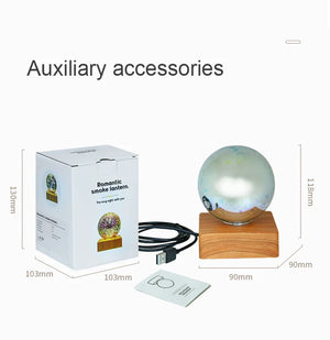 3D Firework LED Night Light Glass Ball Starry Sky Table Lamp Home Decor