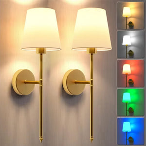 Wireless Rechargeable Wall Lamp Dimmable LED Battery Light with Remote Control