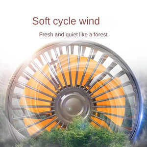 Car Cooling Fan Dual Head 360° Rotating 12V/24V USB
