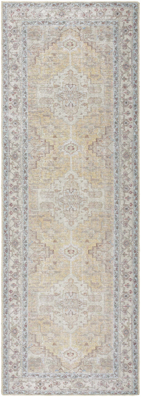 Reza Mustard Washable Rug - Clearance
