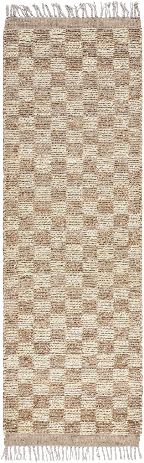 Ionut Checkered Jute Area Rug