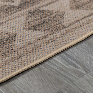 Halle Beige Washable Area Rug - Clearance