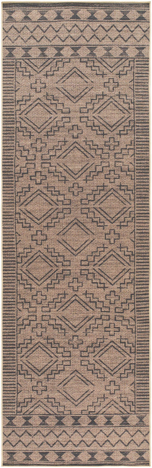 Halle Tan & Black Washable Area Rug - Clearance