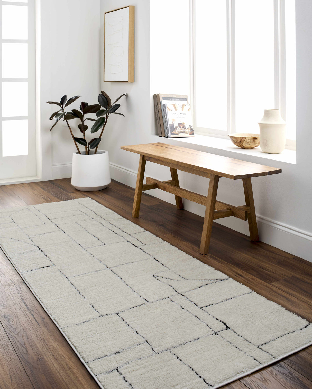 Keats Black & White  Area Rug - Clearance
