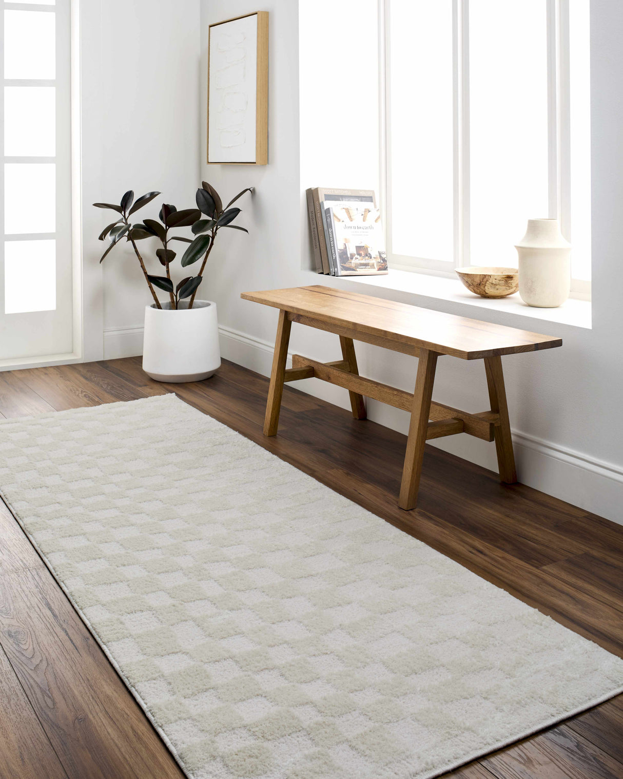Keesa Checkered Area Rug