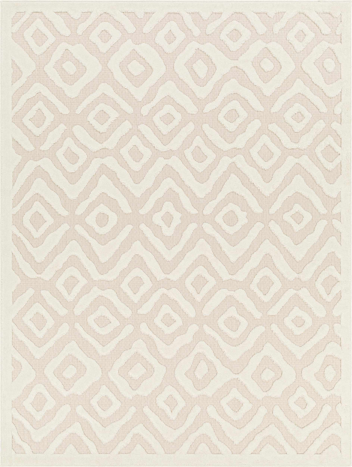 Burl Cream Outdoor Rug - Clearance