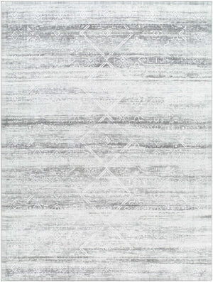 Blake Light Gray Washable Area Rug - Clearance