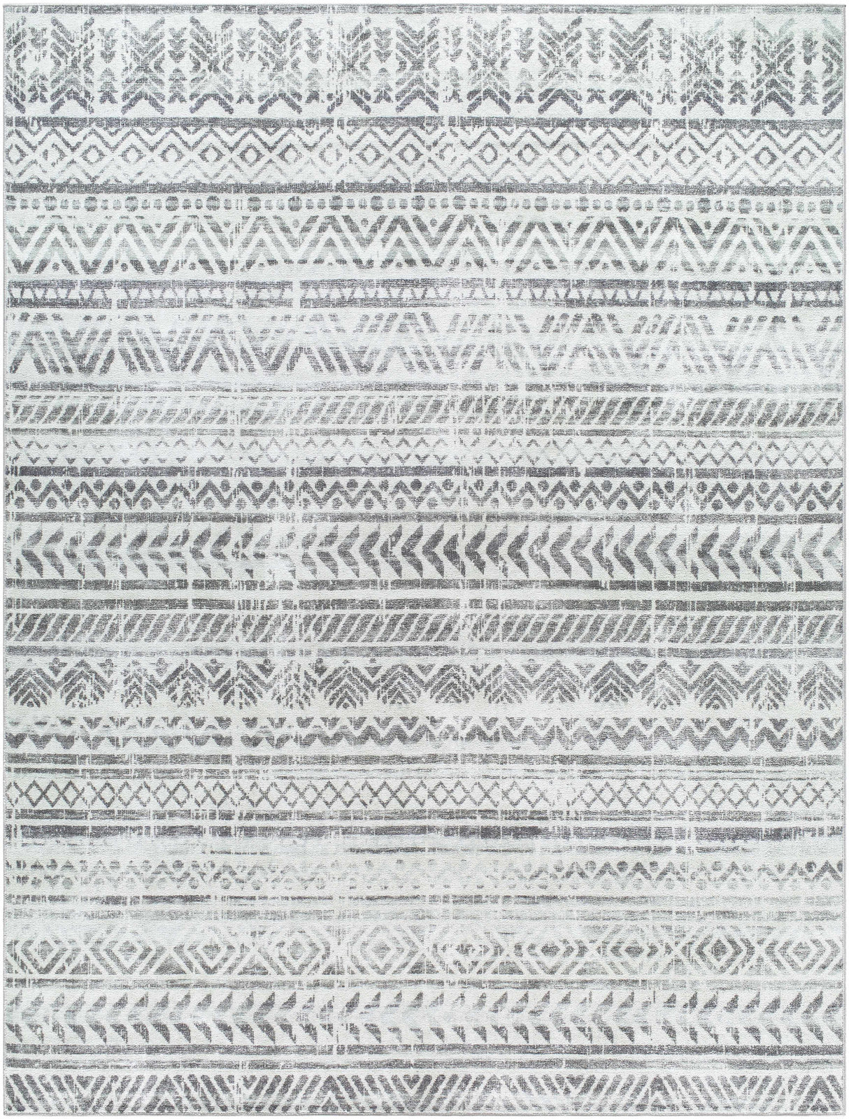 Ianna Light Gray Washable Area Rug - Clearance