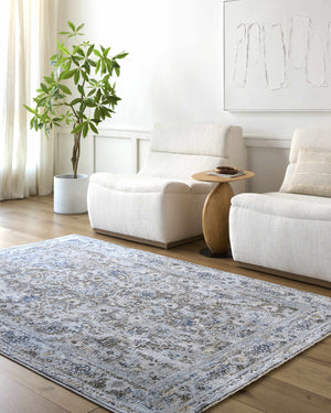 Finn Blue & Brown Area Rug - Clearance