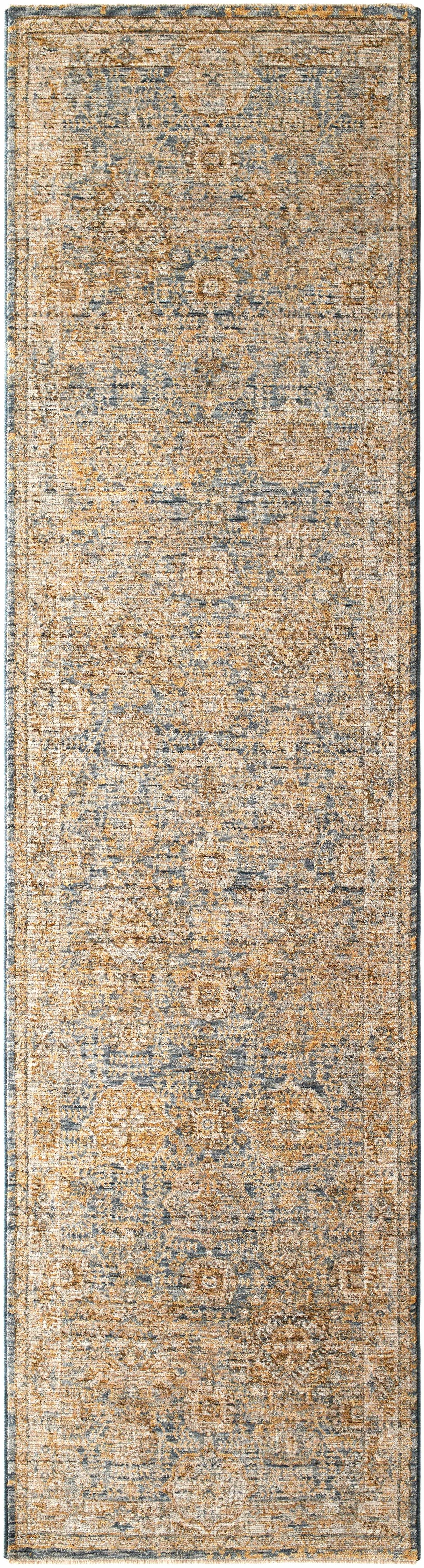 Ange Cream & Blue Rich Textured Rug
