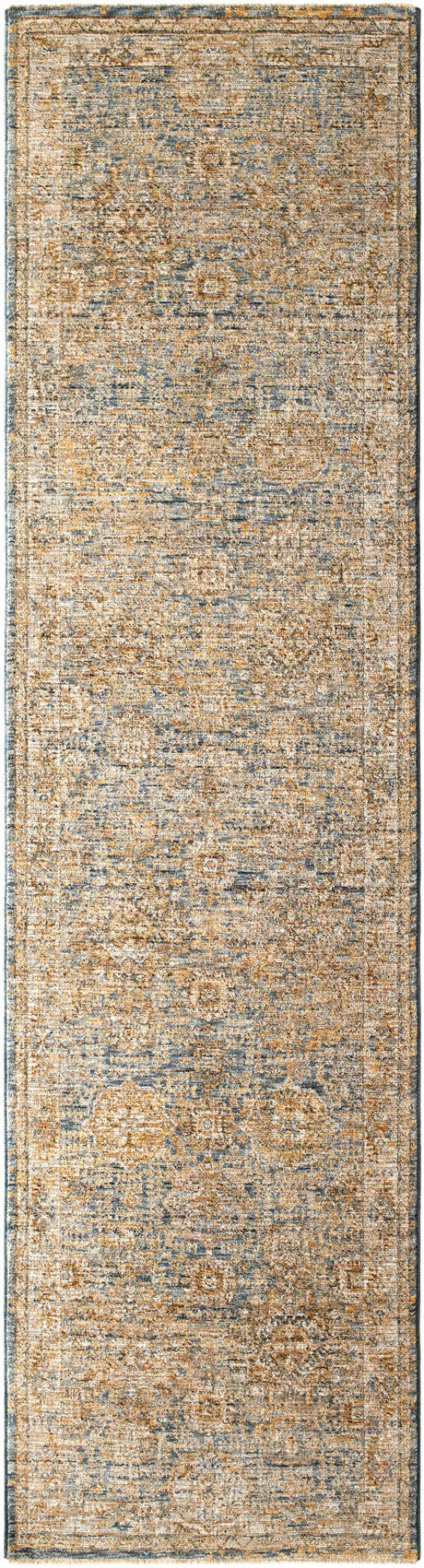 Ange Cream & Blue Rich Textured Rug