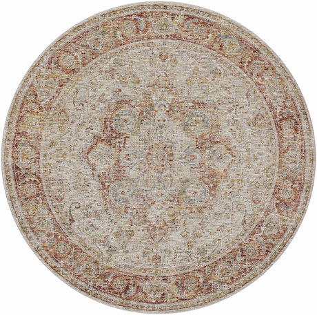 Cress Rust Rich Textured Traditional Rug