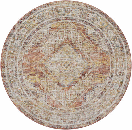 Moya Rust Rich Textured Traditional Rug