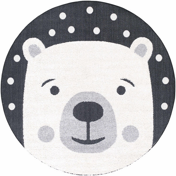Kids Bear Animal Print Nursery Outdoor Area Rug - Clearance