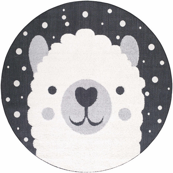 Kids Llama Animal Print Nursery Outdoor Area Rug - Clearance