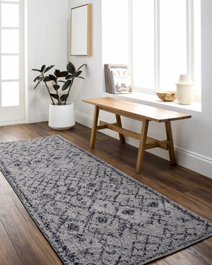 Elyes Gray Washable Area Rug - Clearance