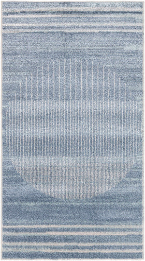Thad Blue Washable Area Rug