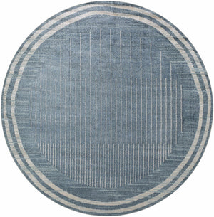 Thad Blue Washable Area Rug