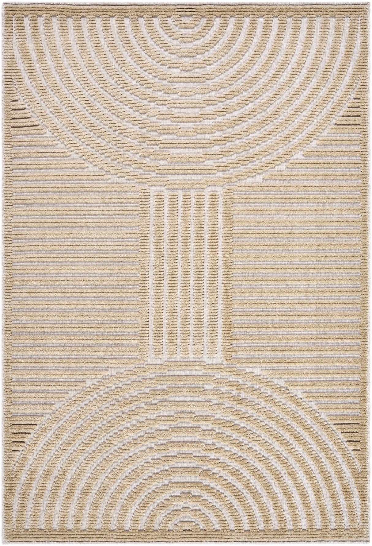 Deron Beige Washable Area Rug