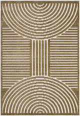 Deron Khaki Washable Area Rug
