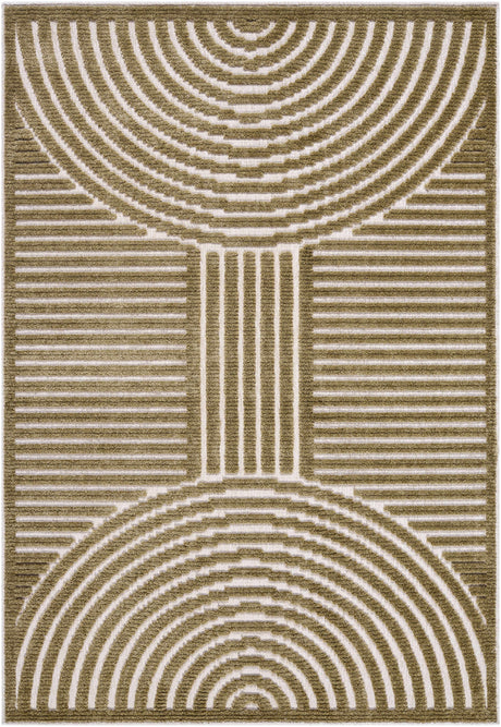 Deron Khaki Washable Area Rug