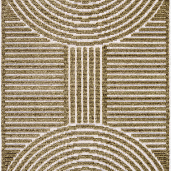 Deron Khaki Washable Area Rug