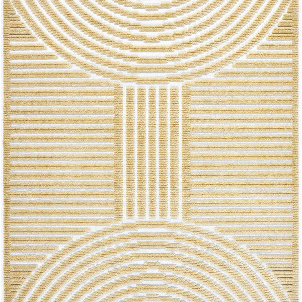 Deron Mustard Washable Area Rug