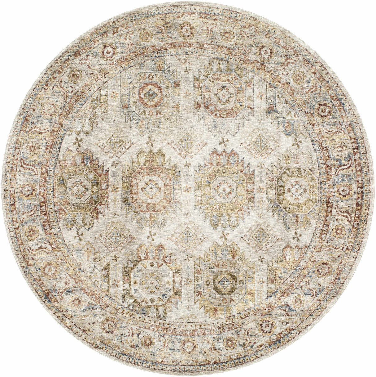 Crescentia Cream Textured Rug with Fringes