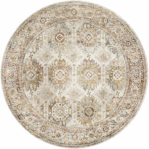 Crescentia Cream Textured Rug with Fringes