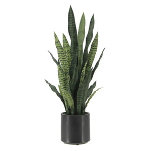 40" Artificial Snake Plant in Black Pot