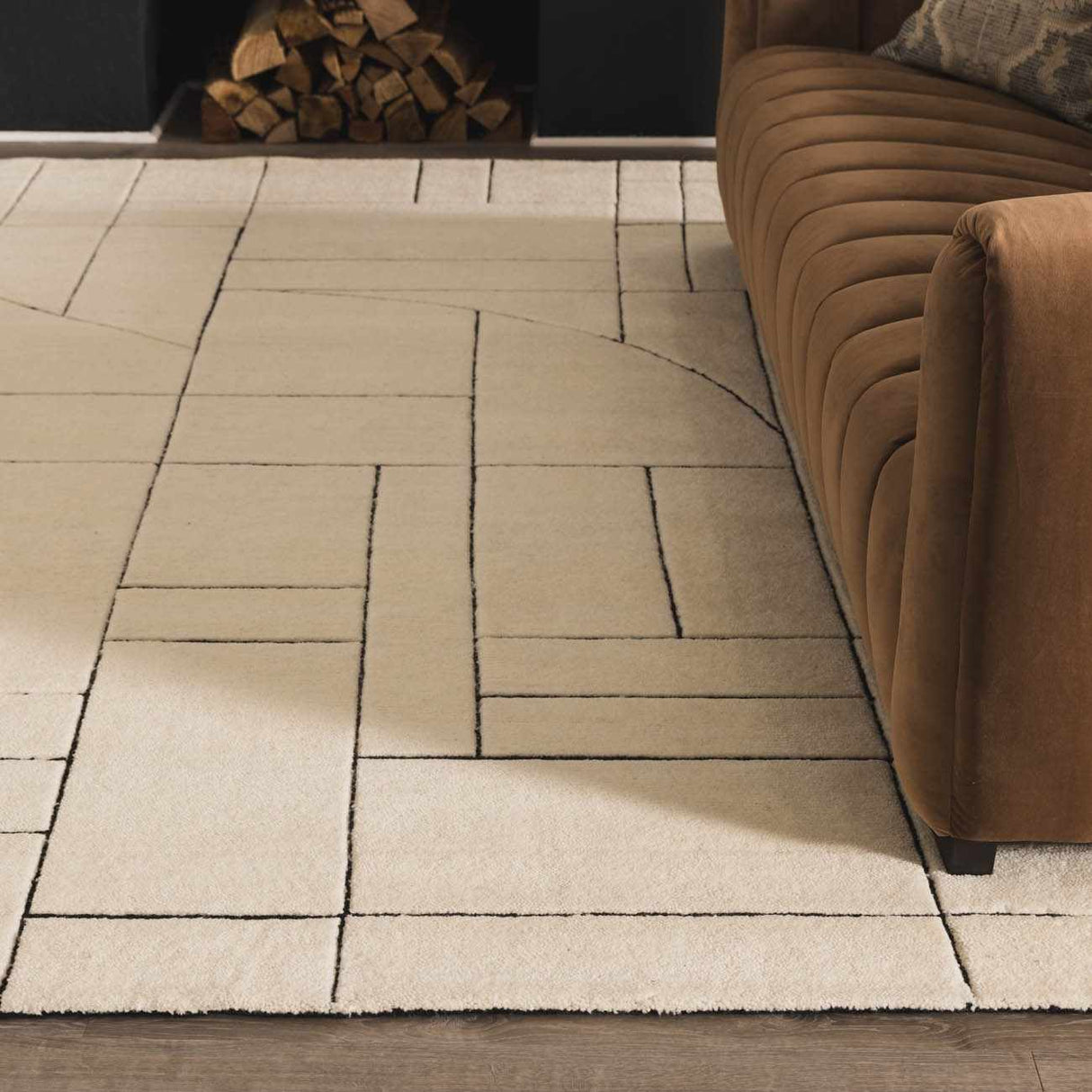 Fusao Rose Cream Area Rug - Clearance