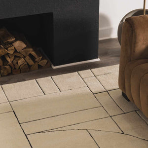 Fusao Rose Cream Area Rug - Clearance
