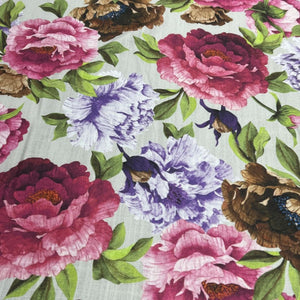 Spring Garden Floral Digital Print Tablecloth – Fuchsia