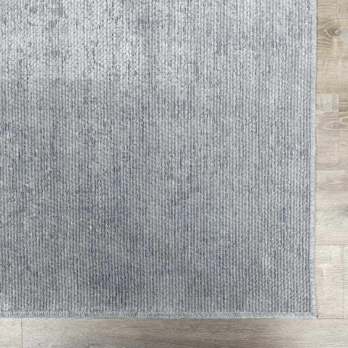 Isako Blue & Gray Solid Washable Area Rug - Clearance